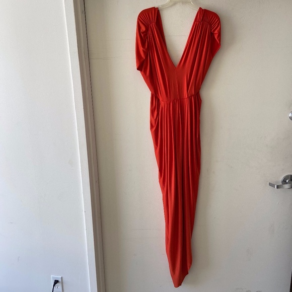 Orange Sleeveless Long Dress - Picture 1 of 4
